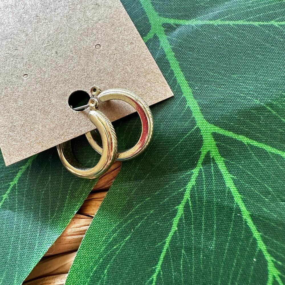 BOGO FREE CARVED GOLDEN HOOP EARRINGS